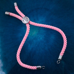 Light Pink Silver Thread Extender Accessory Diy 9" Bracelet