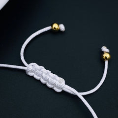 Eyelash Evil Eye Gold Copper Beads Adjustable Thread Bracelet for Girls