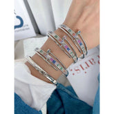 Nail Screw Multi Color Silver Copper Openable Kada bangle for Women
