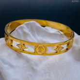 Queen Coin Ginni 18K Gold Anti Tarnish Stainless Steel Openable Kada for Women