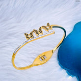 Triple Butterfly 18K Gold Anti Tarnish Stainless Steel Openable Kada for Women