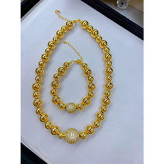 Glossy Beads Ball Cubic Zirconia Anti Tarnish Bracelet For Women