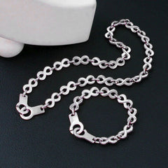 Handcuff Infinity 18K Gold Stainless Steel Anti Tarnish Chain Bracelet For Women