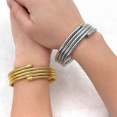 Layered snake 18K Gold Anti Tarnish Stainless Steel Bracelet For Women
