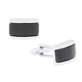 Rectangle Black Cufflinks In Box