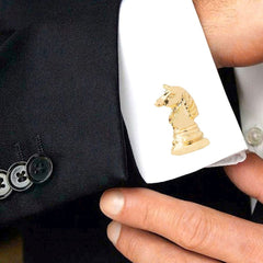 Fancy Gold Horse Chess Cufflinks In Box Group2