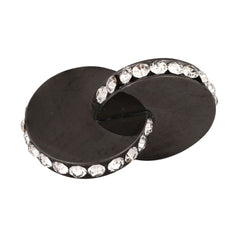 Fancy Black 3D Discs Cufflinks In Box