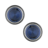 Round Blue Cufflinks In Box