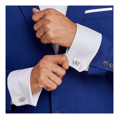 Venetian Mask Drama Silver Cufflinks In Box Group2