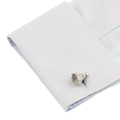 Shuttlecock Badminton Silver Cufflinks In Box