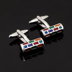 Cylinder Multi Color Cufflinks In Box Group2