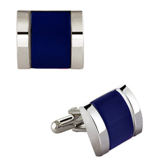 Rectangle Blue Crystal Cufflinks In Box Group2