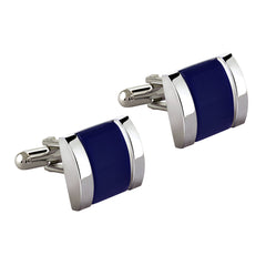 Rectangle Blue Crystal Cufflinks In Box Group2