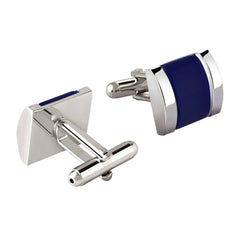 Rectangle Blue Crystal Cufflinks In Box Group2