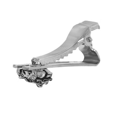 Oxidised Silver Lion Cufflinks Tie Pin Set In Box