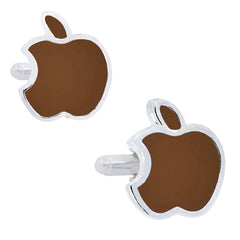 Brown Apple Cufflinks In Box