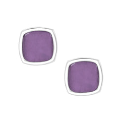 Formal Purple Silver Rhodium Office Formal Shirt Blazer Cufflink Pair Men Gift Box