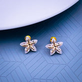 Trendy Star 18K Gold Plated American Diamond Earring For Women