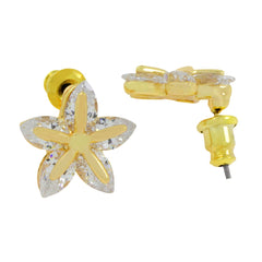 Trendy Star 18K Gold Plated American Diamond Earring For Women
