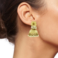 Ethnic Designer Pearl Antique Gold Plated Jhumki Earring For Women