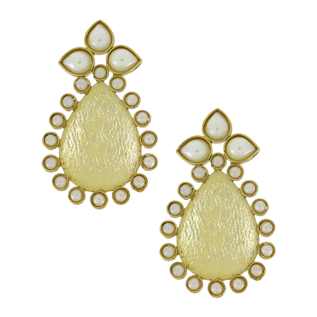 Statement Pearl 18K Gold Plated Stud Earring For Women