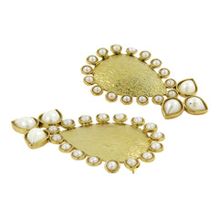 Statement Pearl 18K Gold Plated Stud Earring For Women