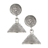 Dainty Indian Jaipur Oxidized German Silver Jhumki Earring For Women