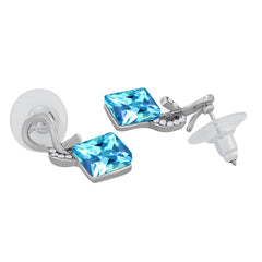Aaa Crystal American Diamond Green Rhodium Stud Earring Girls Women