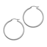 Round Wire Hoop Silver 316L Stainless Steel Earring