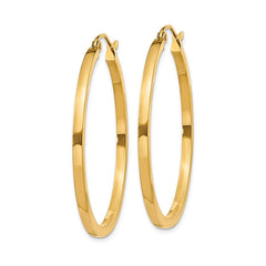 Round Wire Hoop Siver 316L Stainless Steel 18K Gold Earring