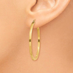 Round Wire Hoop Siver 316L Stainless Steel 18K Gold Earring