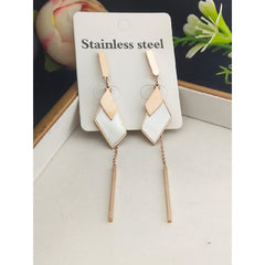 Stainless Steel Rose Gold Stylish Tassel Earring Pair Women