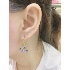 Evil Eye 18K Gold Copper Dangler Earring for Women