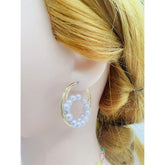 Daily Wear Solitaire Glossy 18K Gold Hoop Bali Earring for Women