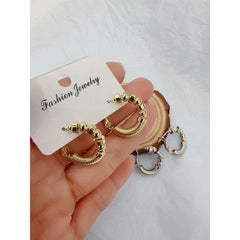 Wire Ball 18K Gold Anti Tarnish Hoop Earring for Women