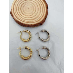 Wire Ball 18K Gold Anti Tarnish Hoop Earring for Women
