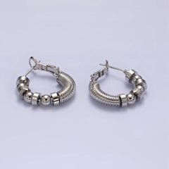 Wire Ball 18K Gold Anti Tarnish Hoop Earring for Women