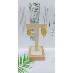 Filigree Large 18K Gold Anti Tarnish Hoop Earring for Women