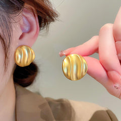 18K Gold Anti Tarnish Stud Earring Pair For Women