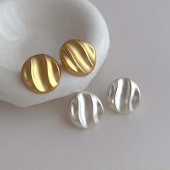 18K Gold Anti Tarnish Stud Earring Pair For Women