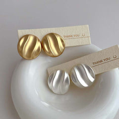 18K Gold Anti Tarnish Stud Earring Pair For Women