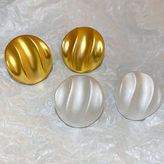 18K Gold Anti Tarnish Stud Earring Pair For Women