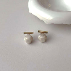 Emerald Green 18K Gold Anti Tarnish Gemstones Stud Earring Pair For Women