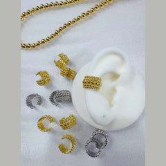 Ball Layer 18K Gold Anti Tarnish Stud Clip-On Ear Cuff Conch Earring Pair Women