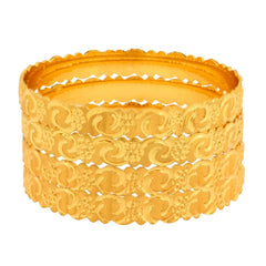 Nakshi Gold Plated Kada Bangle Set Of 4 For Women
