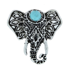 Elephant Oxidized Silver Plated Adjustable Ring Cuff Kada Combo Women