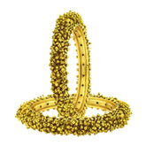 Cluster Antique 22K Gold Plated Bangle Set Of 2 (Pair) For Women