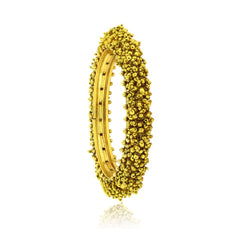 Cluster Antique 22K Gold Plated Bangle Set Of 2 (Pair) For Women