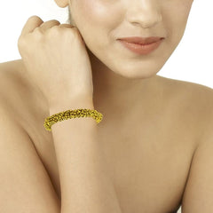 Cluster Antique 22K Gold Plated Bangle Set Of 2 (Pair) For Women