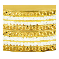 Wedding Traditional 22K Gold Rhodium Metal Chuda Kada Bangle Set Of 2